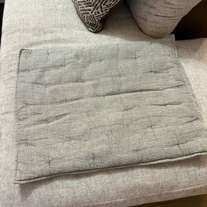Pottery Barn Green Linen Standard Shams Set of 2